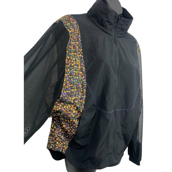 Nike Running Jacket Windbreaker Black Size Large Mesh Arms Women Zipper EUC - Picture 5 of 13